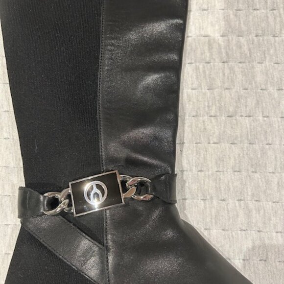 WISHBONE Ladies Tall Black Boots Size 10 - Picture 2 of 5